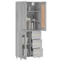 Aparador alto madera contrachapada gris sonoma 69,5x34x180 cm de , Aparadores - Ref: Foro24-3199927, Precio: 173,77 €, Descue...