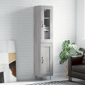 Aparador alto madera contrachapada gris Sonoma 34,5x34x180 cm von , Sideboards - Ref: Foro24-3199527, Preis: 107,99 €, Rabatt: %