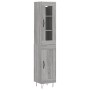 Aparador alto madera contrachapada gris Sonoma 34,5x34x180 cm de , Aparadores - Ref: Foro24-3199527, Precio: 107,90 €, Descue...
