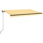Toldo retráctil manual amarillo y blanco 400x350 cm by vidaXL, Awnings - Ref: Foro24-3069178, Price: 350,77 €, Discount: %