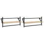 Estantes de pared con barras 2 uds roble Sonoma 65x25x30 cm von , Regale und Regale - Ref: Foro24-836244, Preis: 30,82 €, Rab...