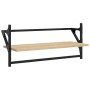 Estantes de pared con barras 2 uds roble Sonoma 65x25x30 cm von , Regale und Regale - Ref: Foro24-836244, Preis: 30,82 €, Rab...