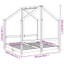 Estructura de cama de niños madera de pino negro 2x(70x140) cm by , Cribs and beds for children - Ref: Foro24-3200594, Price:...