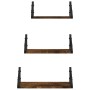 Estantes de pared 3 pzas madera de ingeniería roble ahumado by , Shelves and shelves - Ref: Foro24-836320, Price: 26,72 €, Di...