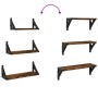 Estantes de pared 3 pzas madera de ingeniería roble ahumado by , Shelves and shelves - Ref: Foro24-836320, Price: 26,72 €, Di...