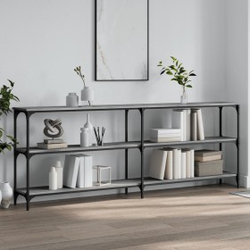 Mesa consola madera de ingeniería gris Sonoma 200x29x75 cm by , Side tables - Ref: Foro24-834113, Price: 93,55 €, Discount: %