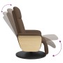 Sillón reclinable con reposapiés tela marrón by , Armchairs - Ref: Foro24-356524, Price: 199,37 €, Discount: %