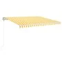 Automatic awning with wind sensor LED yellow white 450x350cm by vidaXL, Awnings - Ref: Foro24-3069013, Price: 655,32 €, Disco...