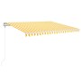 Automatische LED Windsensor Markise gelb weiß 450x350cm von vidaXL, Markisen - Ref: Foro24-3069013, Preis: 716,79 €, Rabatt: %