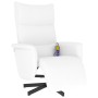 Sillón reclinable masaje con reposapiés cuero sintético blanco by , Armchairs - Ref: Foro24-356598, Price: 210,10 €, Discount: %