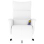 Sillón reclinable masaje con reposapiés cuero sintético blanco by , Armchairs - Ref: Foro24-356598, Price: 210,10 €, Discount: %