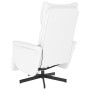 Sillón reclinable masaje con reposapiés cuero sintético blanco by , Armchairs - Ref: Foro24-356598, Price: 210,10 €, Discount: %