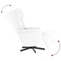 Sillón reclinable masaje con reposapiés cuero sintético blanco by , Armchairs - Ref: Foro24-356598, Price: 210,10 €, Discount: %