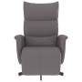 Sillón reclinable con reposapiés cuero sintético gris de , Sillones - Ref: Foro24-356587, Precio: 216,84 €, Descuento: %