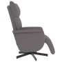 Sillón reclinable con reposapiés cuero sintético gris de , Sillones - Ref: Foro24-356587, Precio: 216,84 €, Descuento: %