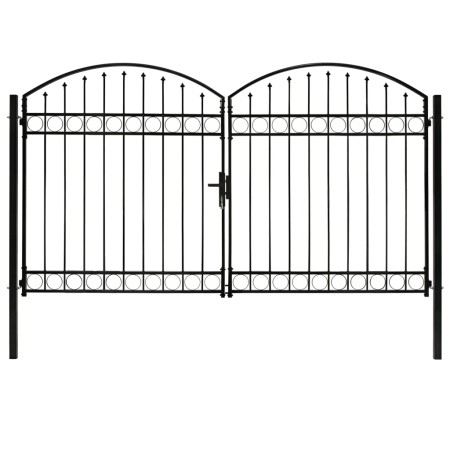 Cancela de valla doble puerta con arco acero negro 300x200 cm von , Gartentore - Ref: Foro24-146341, Preis: 513,23 €, Rabatt: %
