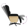 Sillón reclinable con reposapiés tela negra by , Armchairs - Ref: Foro24-356603, Price: 209,80 €, Discount: %