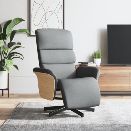 Sillón reclinable con reposapiés tela gris claro von , Sessel - Ref: Foro24-356601, Preis: 240,43 €, Rabatt: %
