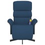 Sillón reclinable de masaje con reposapiés tela azul by , Armchairs - Ref: Foro24-356620, Price: 227,09 €, Discount: %