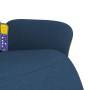 Sillón reclinable de masaje con reposapiés tela azul by , Armchairs - Ref: Foro24-356620, Price: 227,09 €, Discount: %