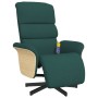 Sillón reclinable de masaje con reposapiés tela verde oscuro by , Armchairs - Ref: Foro24-356617, Price: 227,09 €, Discount: %