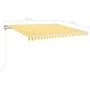 Automatic awning with wind sensor LED yellow white 450x350cm by vidaXL, Awnings - Ref: Foro24-3069013, Price: 655,32 €, Disco...