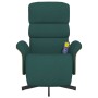 Sillón reclinable de masaje con reposapiés tela verde oscuro by , Armchairs - Ref: Foro24-356617, Price: 227,09 €, Discount: %