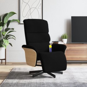 Sillón reclinable de masaje con reposapiés tela negra de , Sillones - Ref: Foro24-356615, Precio: 255,69 €, Descuento: %