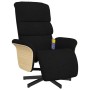 Sillón reclinable de masaje con reposapiés tela negra de , Sillones - Ref: Foro24-356615, Precio: 255,69 €, Descuento: %