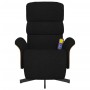 Sillón reclinable de masaje con reposapiés tela negra de , Sillones - Ref: Foro24-356615, Precio: 255,69 €, Descuento: %
