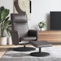 Sillón reclinable con reposapiés cuero sintético gris by , Armchairs - Ref: Foro24-356551, Price: 158,84 €, Discount: %