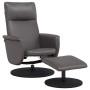Sillón reclinable con reposapiés cuero sintético gris by , Armchairs - Ref: Foro24-356551, Price: 158,84 €, Discount: %