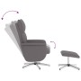 Sillón reclinable con reposapiés cuero sintético gris by , Armchairs - Ref: Foro24-356591, Price: 167,13 €, Discount: %