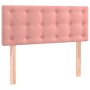 Cama box spring con colchón terciopelo rosa 90x200 cm