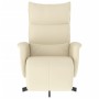 Sillón reclinable con reposapiés cuero sintético color crema by , Armchairs - Ref: Foro24-356585, Price: 192,83 €, Discount: %