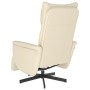 Sillón reclinable con reposapiés cuero sintético color crema by , Armchairs - Ref: Foro24-356585, Price: 192,83 €, Discount: %