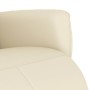 Sillón reclinable con reposapiés cuero sintético color crema by , Armchairs - Ref: Foro24-356585, Price: 192,83 €, Discount: %