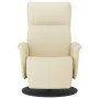 Sillón reclinable con reposapiés cuero sintético color crema by , Armchairs - Ref: Foro24-356545, Price: 186,81 €, Discount: %