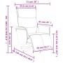 Sillón reclinable masaje con reposapiés cuero sintético crema by , Armchairs - Ref: Foro24-356593, Price: 210,10 €, Discount: %