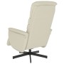 Sillón reclinable con reposapiés cuero sintético color crema by , Armchairs - Ref: Foro24-356704, Price: 191,42 €, Discount: %