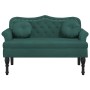 Banco con cojines terciopelo verde oscuro 120,5x65x75 cm de , Bancos - Ref: Foro24-372142, Precio: 216,35 €, Descuento: %