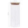 Storage jars with bamboo lid 6 units 1000 ml by vidaXL, Cookie Jars - Ref: Foro24-150696, Price: 37,10 €, Discount: %