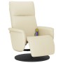Sillón reclinable masaje con reposapiés cuero sintético crema von , Sessel - Ref: Foro24-356553, Preis: 204,08 €, Rabatt: %
