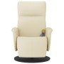 Sillón reclinable masaje con reposapiés cuero sintético crema von , Sessel - Ref: Foro24-356553, Preis: 204,08 €, Rabatt: %