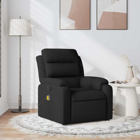 Sillón reclinable de masaje de tela negro by , Armchairs - Ref: Foro24-373476, Price: 252,27 €, Discount: %