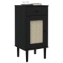 Mesita noche SENJA aspecto ratán madera pino negro 40x35x80 cm von , Nachttische - Ref: Foro24-358018, Preis: 80,33 €, Rabatt: %