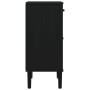 Mesita noche SENJA aspecto ratán madera pino negro 40x35x80 cm de , Mesitas de noche - Ref: Foro24-358018, Precio: 81,51 €