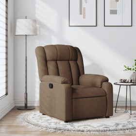 Sillón reclinable de tela marrón by , Armchairs - Ref: Foro24-373578, Price: 235,04 €, Discount: %