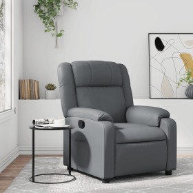 Sillón reclinable de cuero sintético gris de , Sillones - Ref: Foro24-373525, Precio: 266,39 €