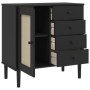 Aparador SENJA aspecto de ratán madera pino negro 80x40x80 cm von , Sideboards - Ref: Foro24-358039, Preis: 125,15 €, Rabatt: %